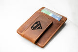 Arcadia Personalized Hero Inspired Leather Magnetic Money Clip