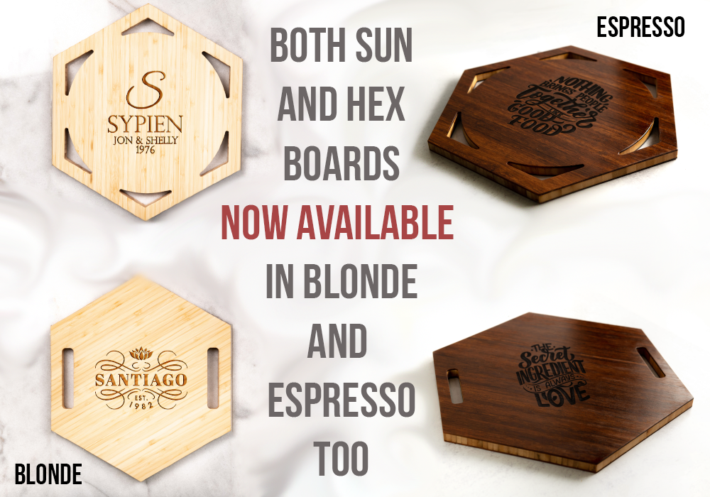 Personalized Hexagon and Sun Boards