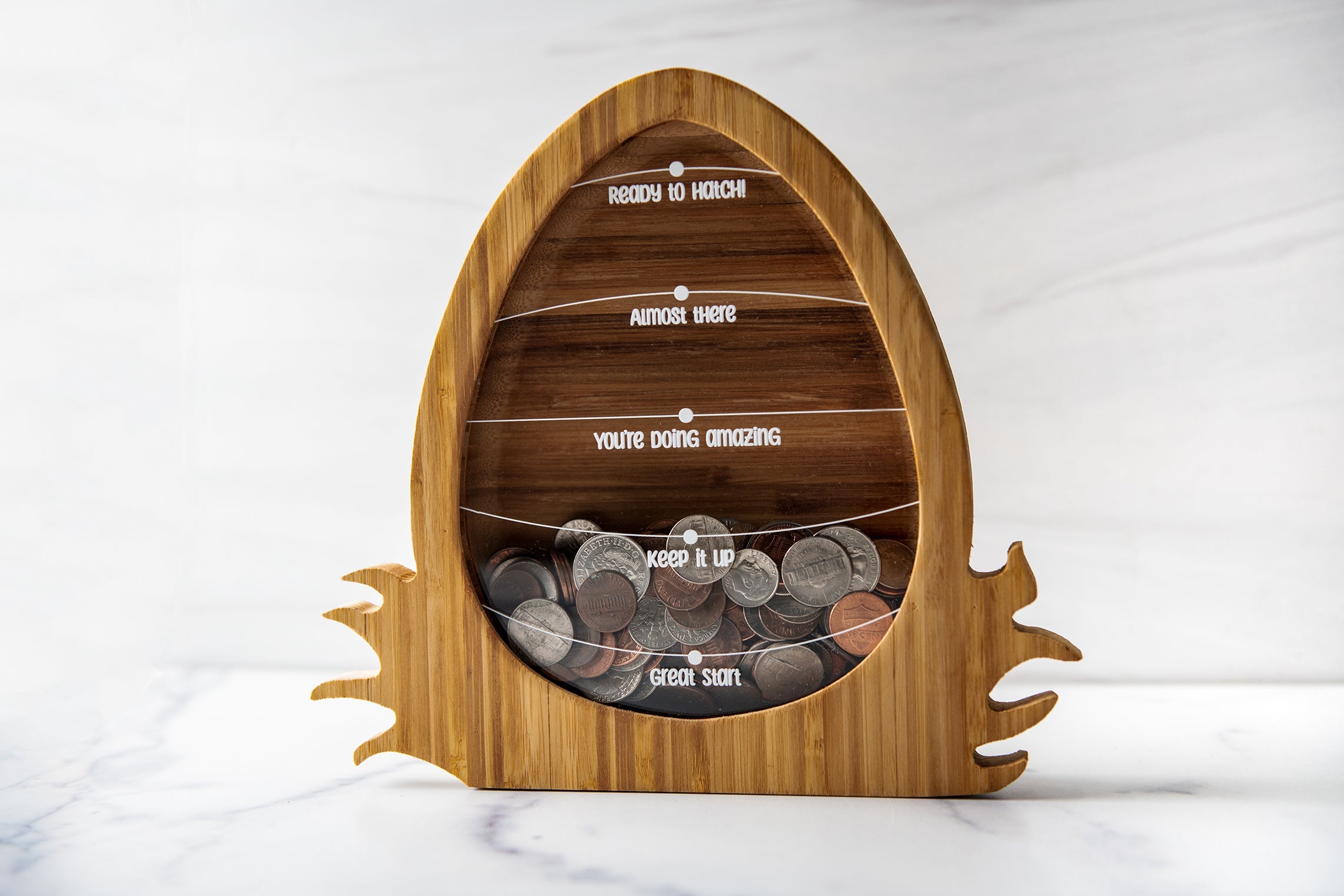 Personalized Nest Egg Coin Bank