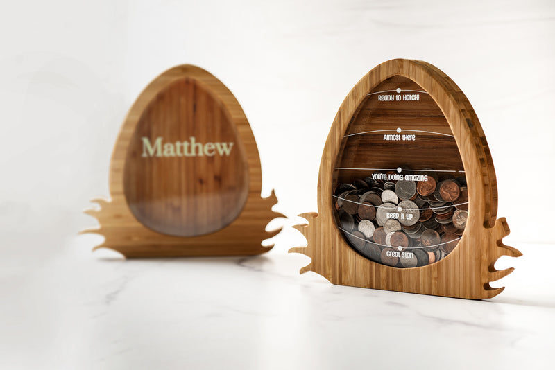 Personalized Nest Egg Coin Bank