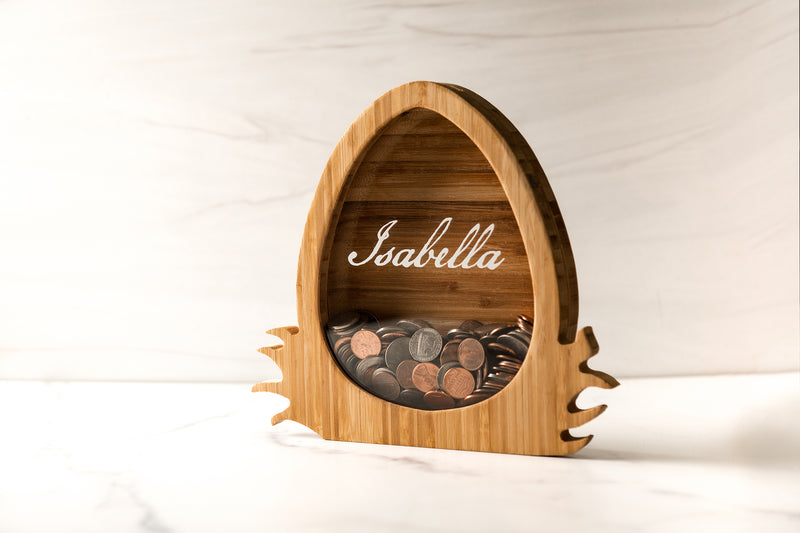 Personalized Nest Egg Coin Bank