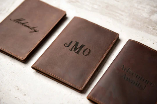 Personalized Leather Passport Cover