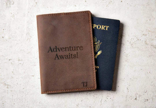 Personalized Leather Passport Cover