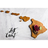 50 States Hometown Engraved State-Shaped Cutting Boards
