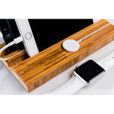 Personalized Double Slot Apple Watch iPhone Charging Dock