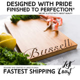Personalized Cutting Board or Serving Tray Floral Wedding Men Mom Dad Gift Anniversary Engraved