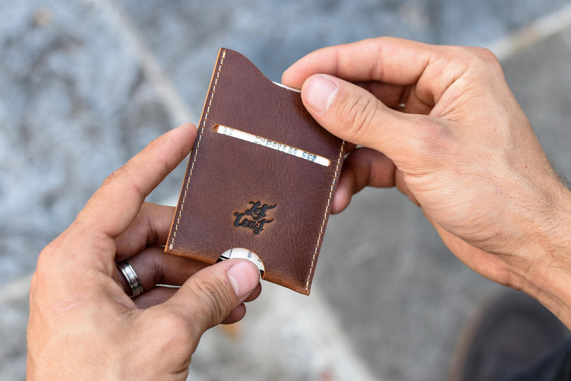 The Dunedin Personalized Leather Card Holder