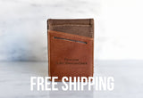 Personalized Leather Money Clip Wallet Slim Men Man Gift for Him Dad Father Boyfriend Guy Groomsman Best Man Handmade The Desoto Wallet