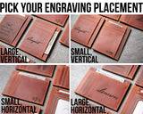 The Ocala Slim Leather Wallet Personalized With ID Window