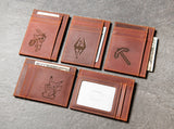 Gamer Inspired Slim Leather Wallet Personalized With ID Window The Ocala by Left Coast Original