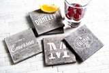 Gamer Inspired Limestone Personalized Coasters by Left Coast Original