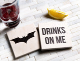 Hero Inspired Limestone Personalized Coasters by Left Coast Original