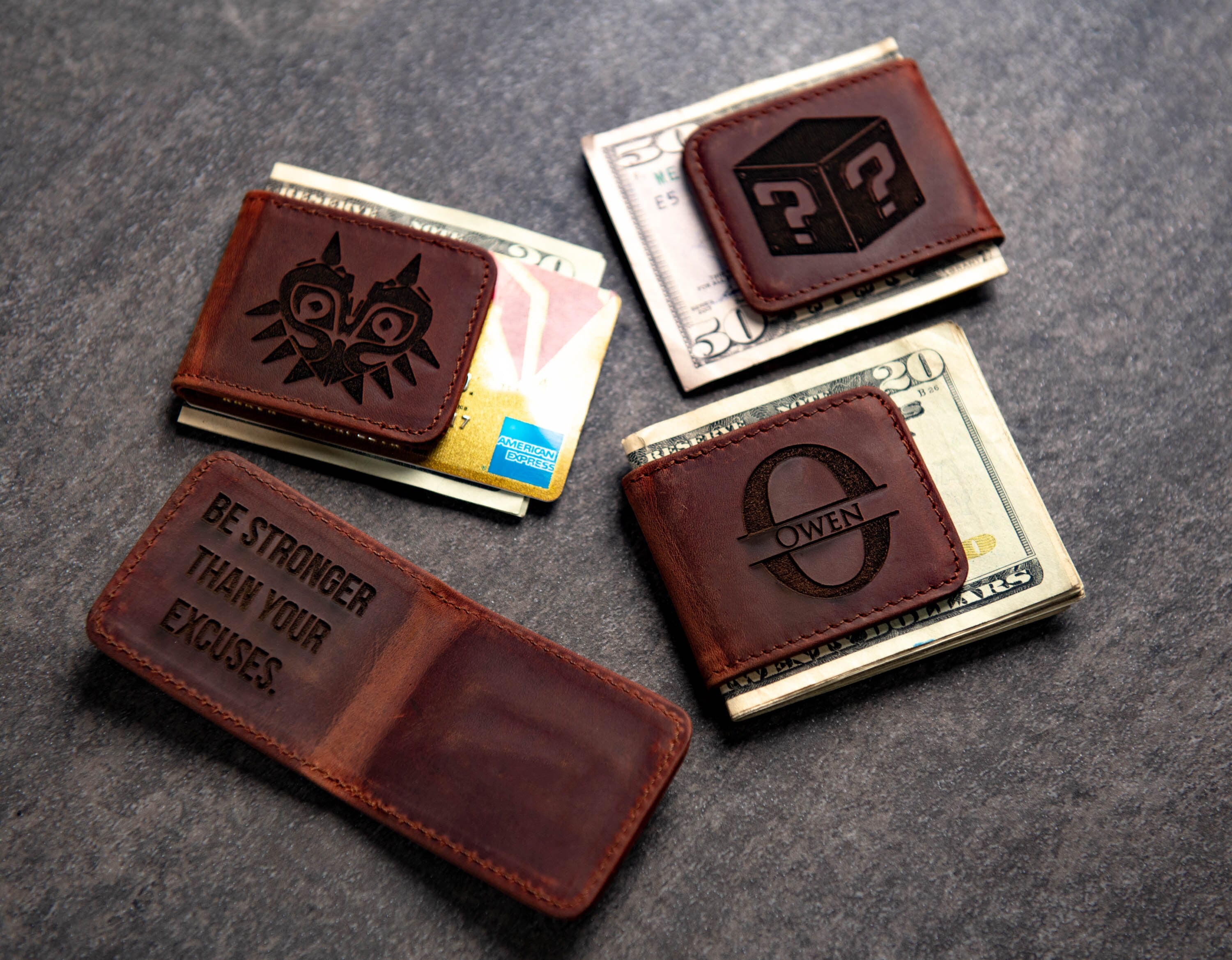 The Palm Beach Gamer Inspired Leather Magnetic Money Cash Clip