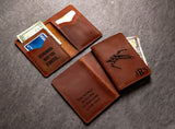 The St Pete Star Wars Inspired Slim Bifold Distressed Leather Wallet