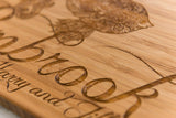 Personalized Cutting Board Wedding Fish Script Underwater Flowing Anniversary Family Name Engraved