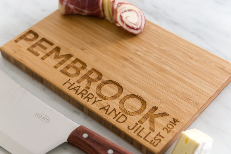 Engraved Name Personalized Bamboo Cutting Board