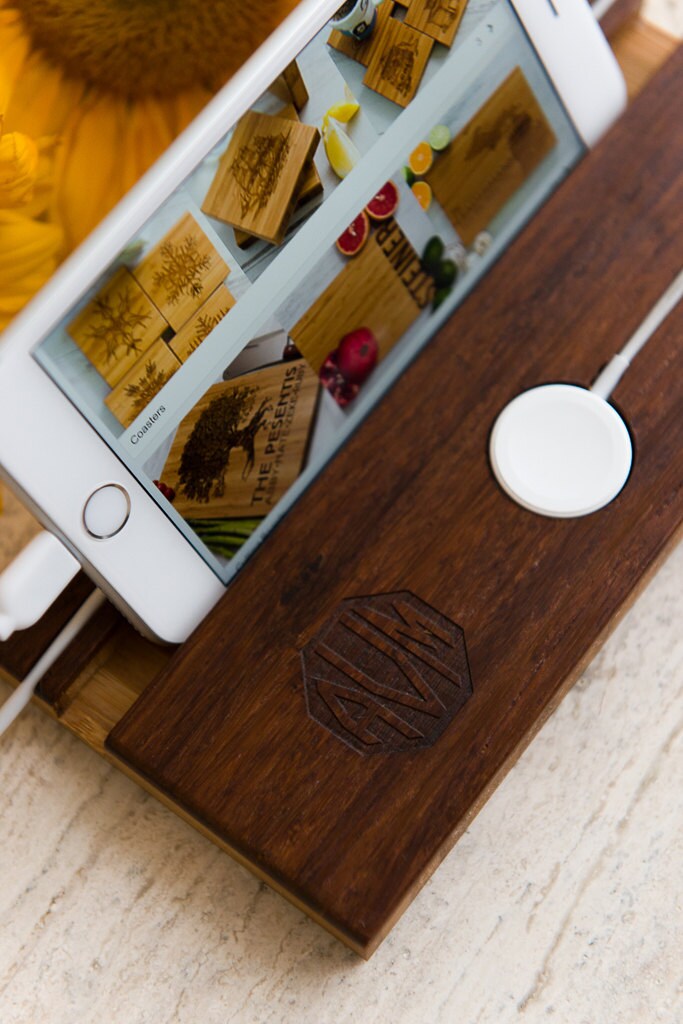 The Single Slot Apple Watch and Phone Charging Dock by Left Coast Original
