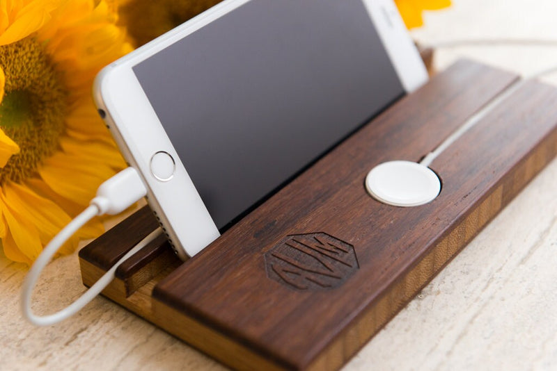 The Single Slot Apple Watch and Phone Charging Dock by Left Coast Original