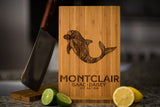 Personalized Cutting Board Wedding Dolphin Anniversary Family Name Engraved Initials Kitchen
