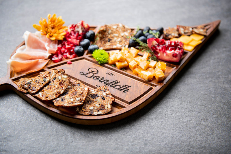 Personalized Leaf Charcuterie Serving Tray