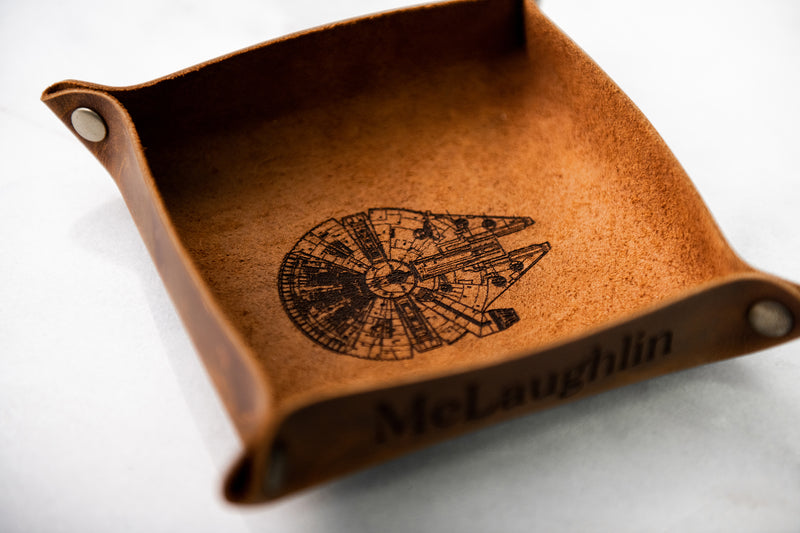 The Melbourne Star Wars Inspired Personalized Leather Snap Valet