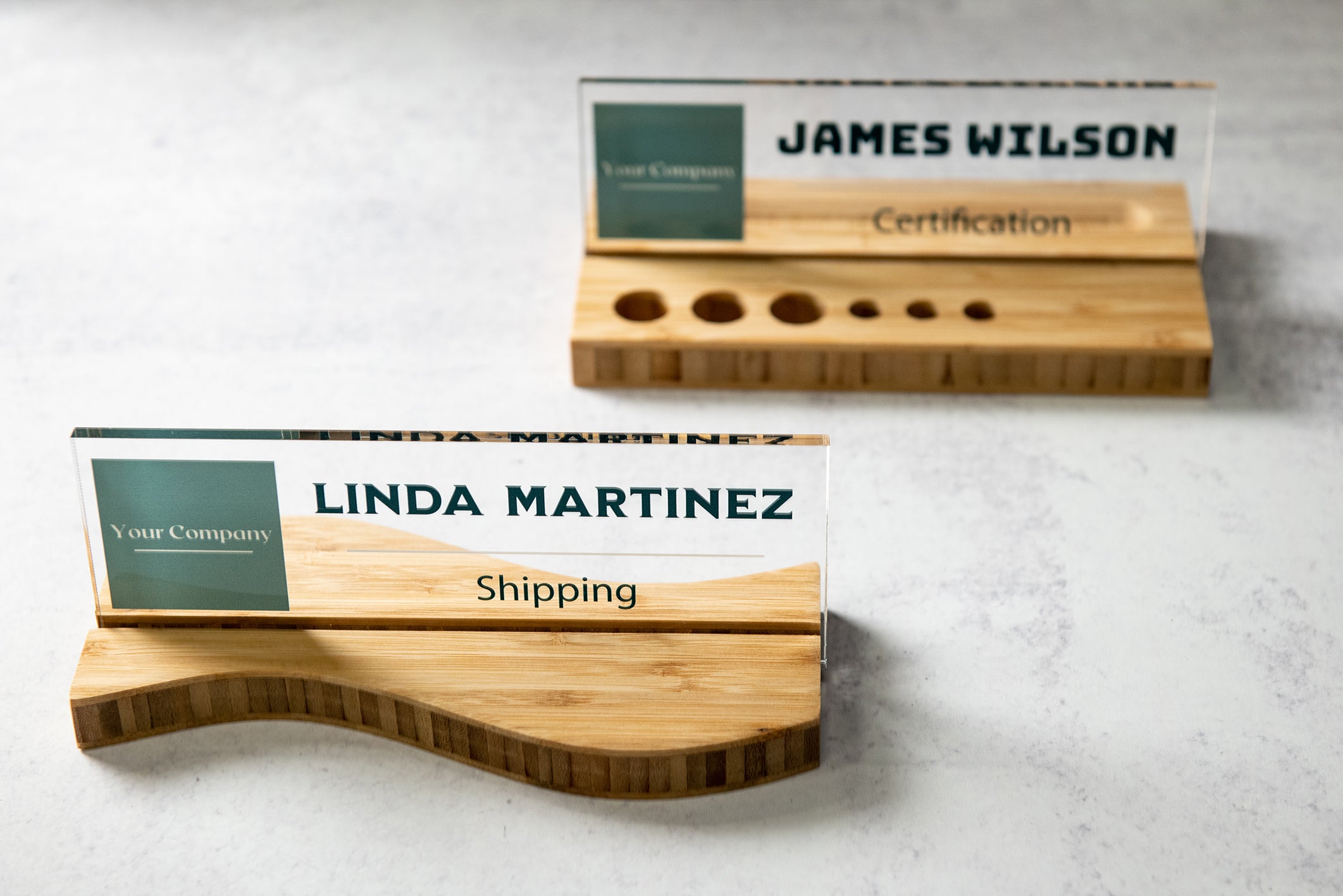 Acrylic Desk Name Plate - Personalized Custom Print