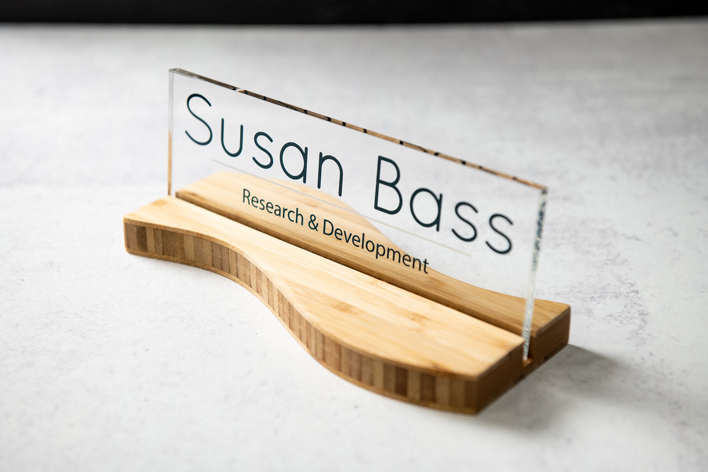 Acrylic Desk Name Plate - Personalized Custom Print