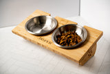 Personalized Wood Pet Bowl Stands