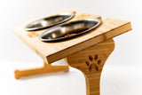 Personalized Wood Pet Bowl Stands