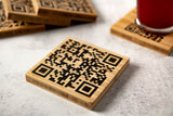 QR Code Wood Coasters