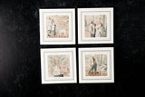 Custom Photo White Limestone Coasters