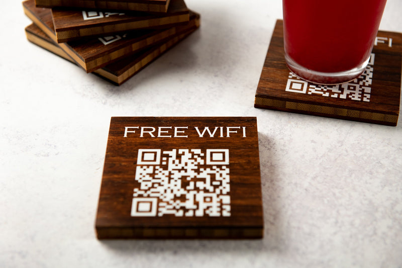 QR Code Wood Coasters